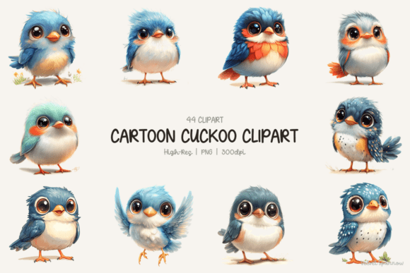 Cartoon Cuckoo Clipart for Creative Projects
