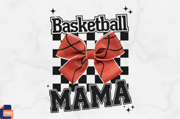 Coquette Basketball Bow PNG: Trendy Design Asset