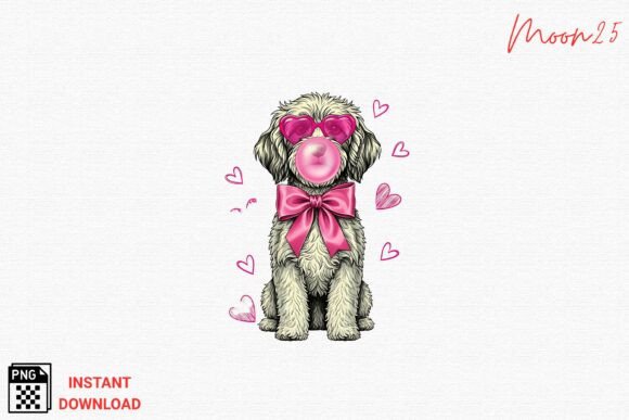 Cute Valentine Puppy Bubblegum Png Design Guide
