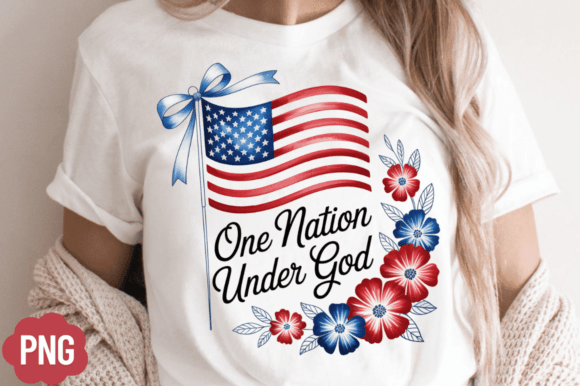 Floral America Coquette PNG Design
