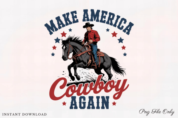 Make America Cowboy Again PNG: Elevating Your Retro Cow Sublimation Projects