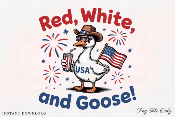Red, White, and Goose PNG: Elevating Your Sublimation Projects with Trendy Design