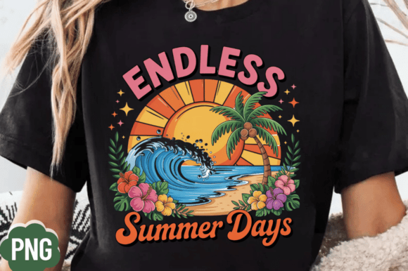 Summer Days Boho Flowers Sublimation Design