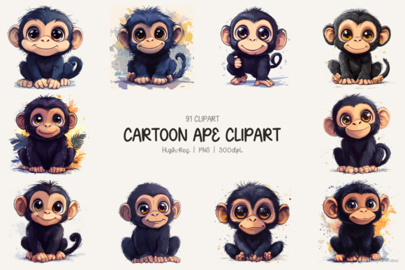 Unleash Creativity with Cartoon Ape Clipart