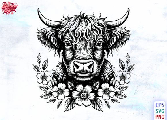 Unleashing Creativity with the Highland Cow Floral SVG
