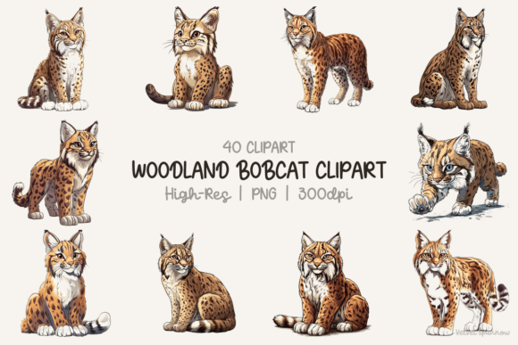 Woodland Bobcat Clipart: Creative Uses